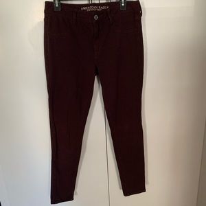 AEO maroon jeggings